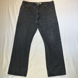 Levis 517 Mens Faded Black Boot Cut Jeans Vintage Y2K 36x30 Cotton Mexico